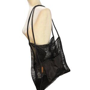 Mesh Tote Bag With Outer Pocket